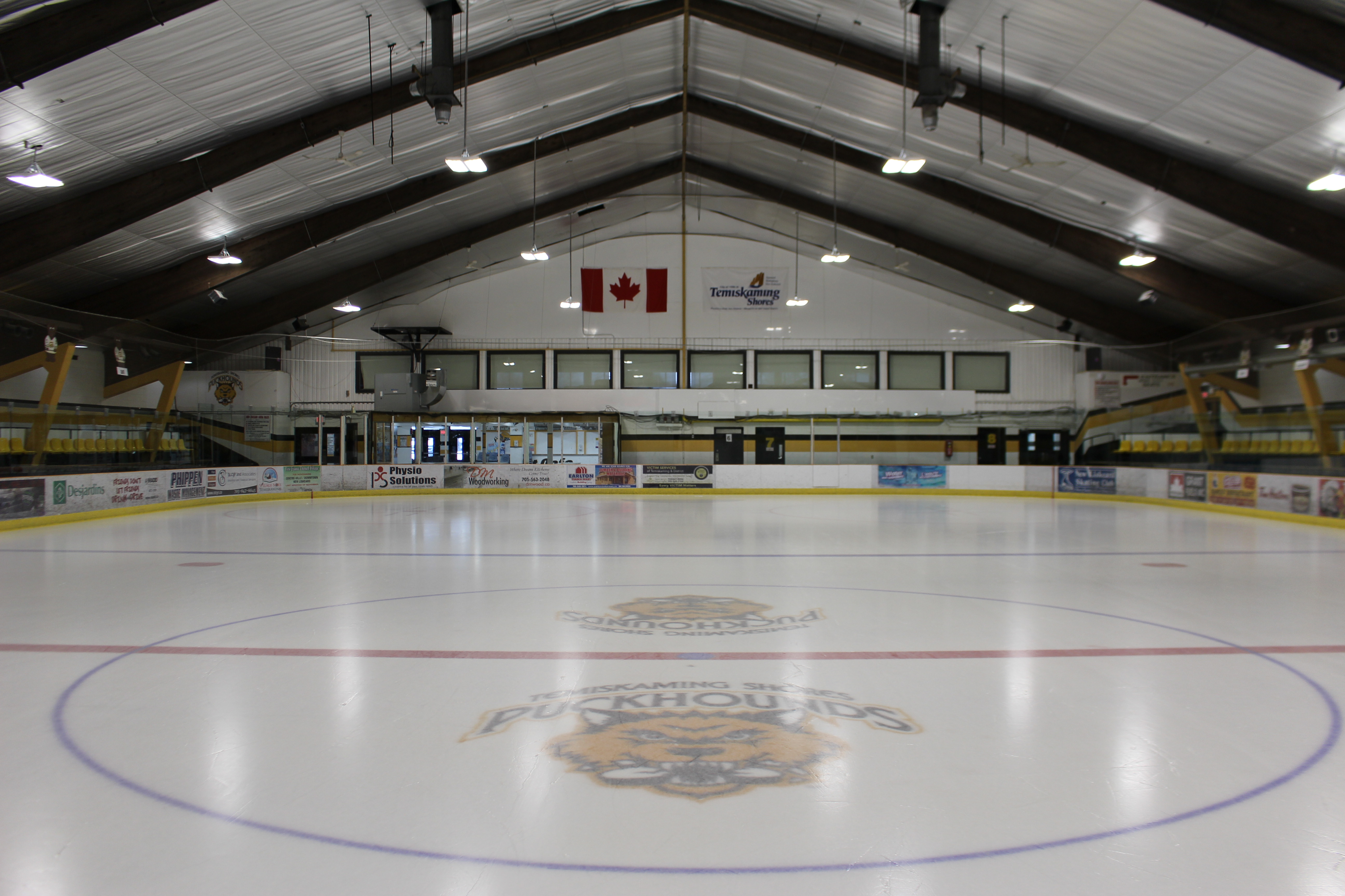 indoor photo of an ice arena