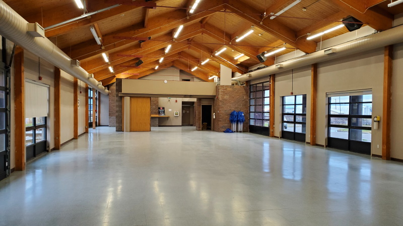 Empty Indoor view of Riverside Place Hall