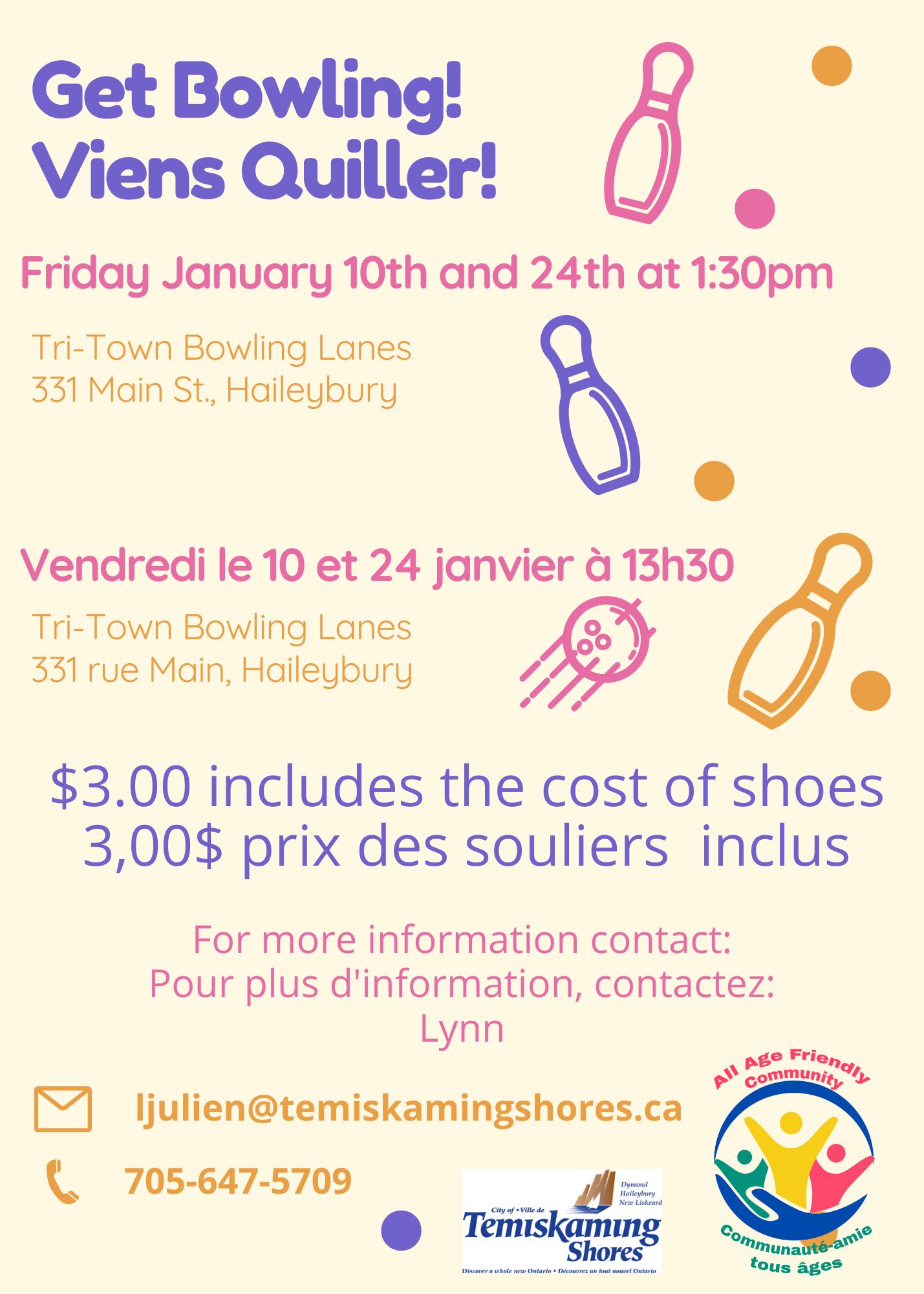 Bowling January Schedule