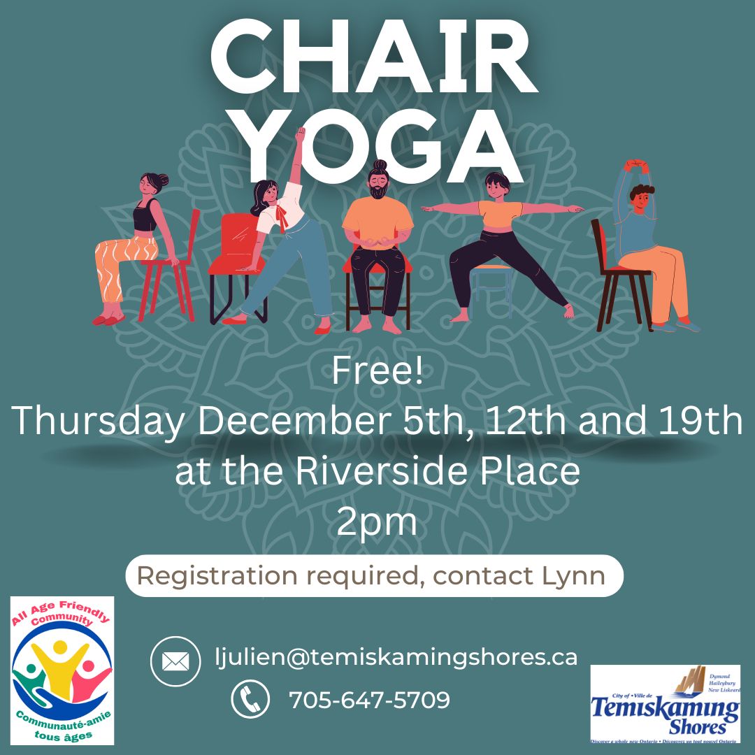 Chair Yoga December Schedule