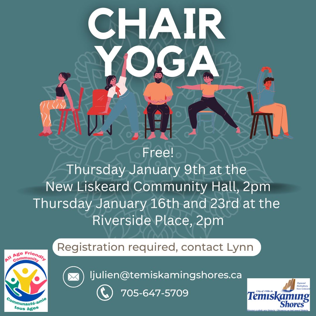 Chair Yoga January Schedule