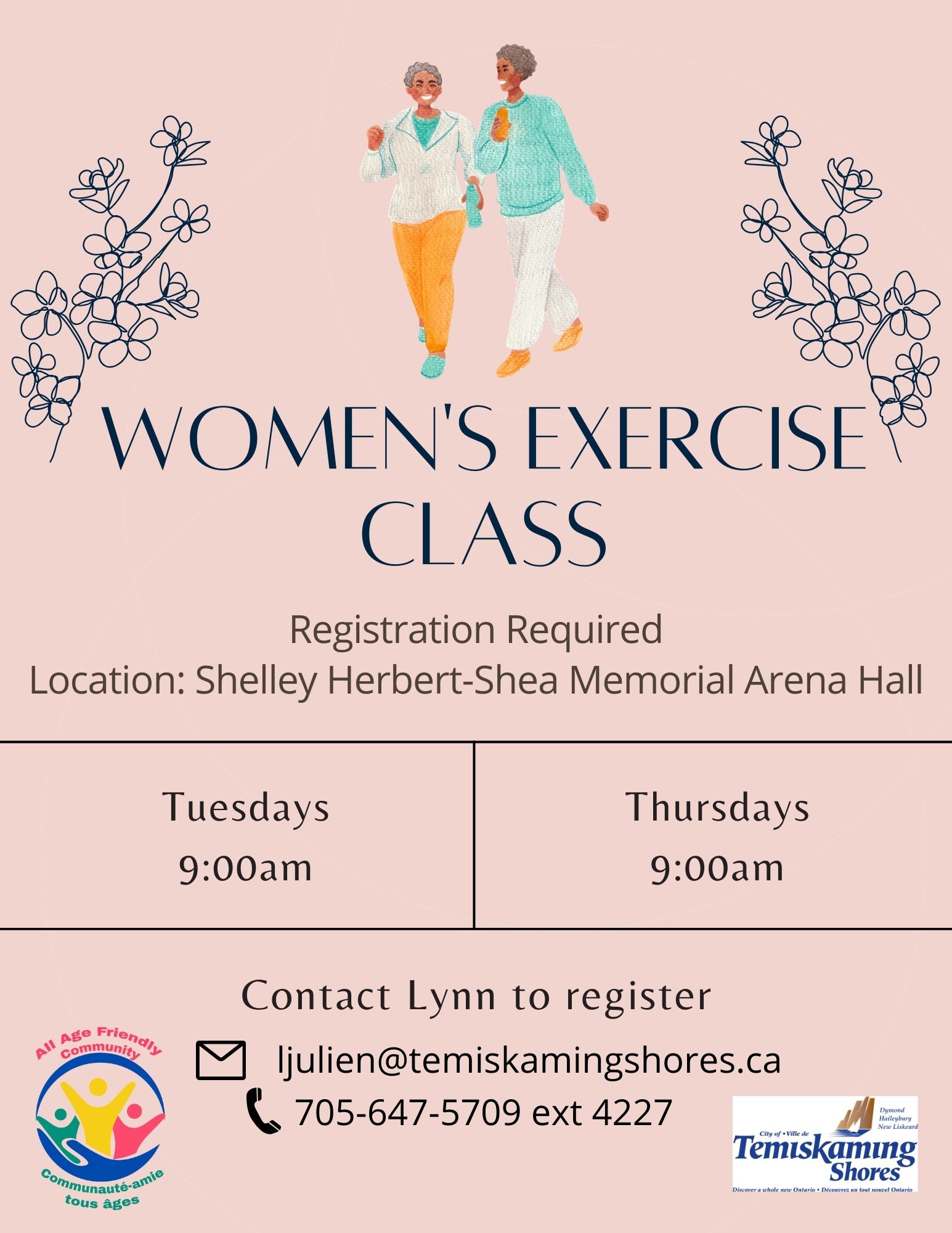 Women's Exercise Group Schedule