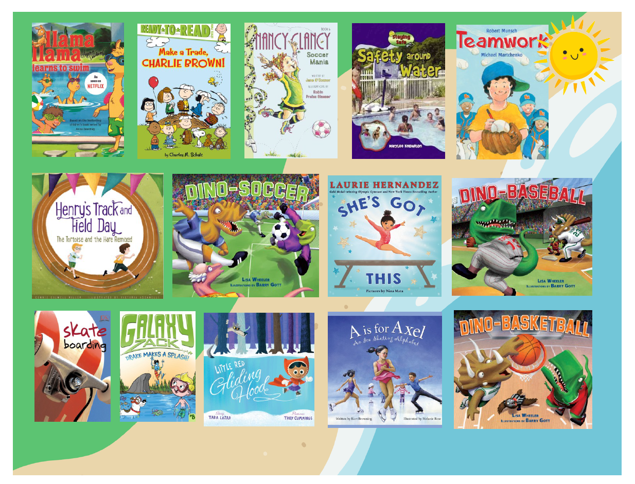 Poster of books about summer activities