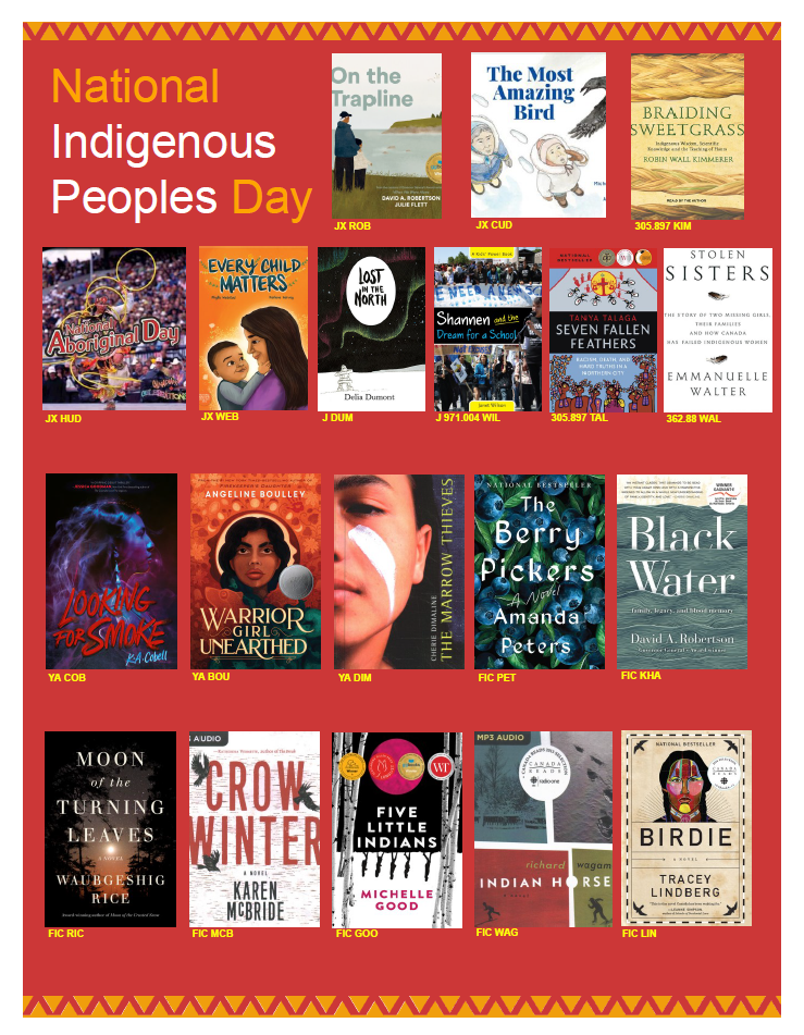 poster of books by indigenous authors